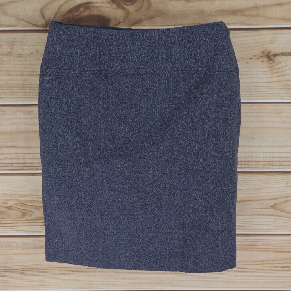 Apt. 9 Pencil‎ Skirt Womens 8 Dark Blue Polyester Lined Zip Closure Knee Length